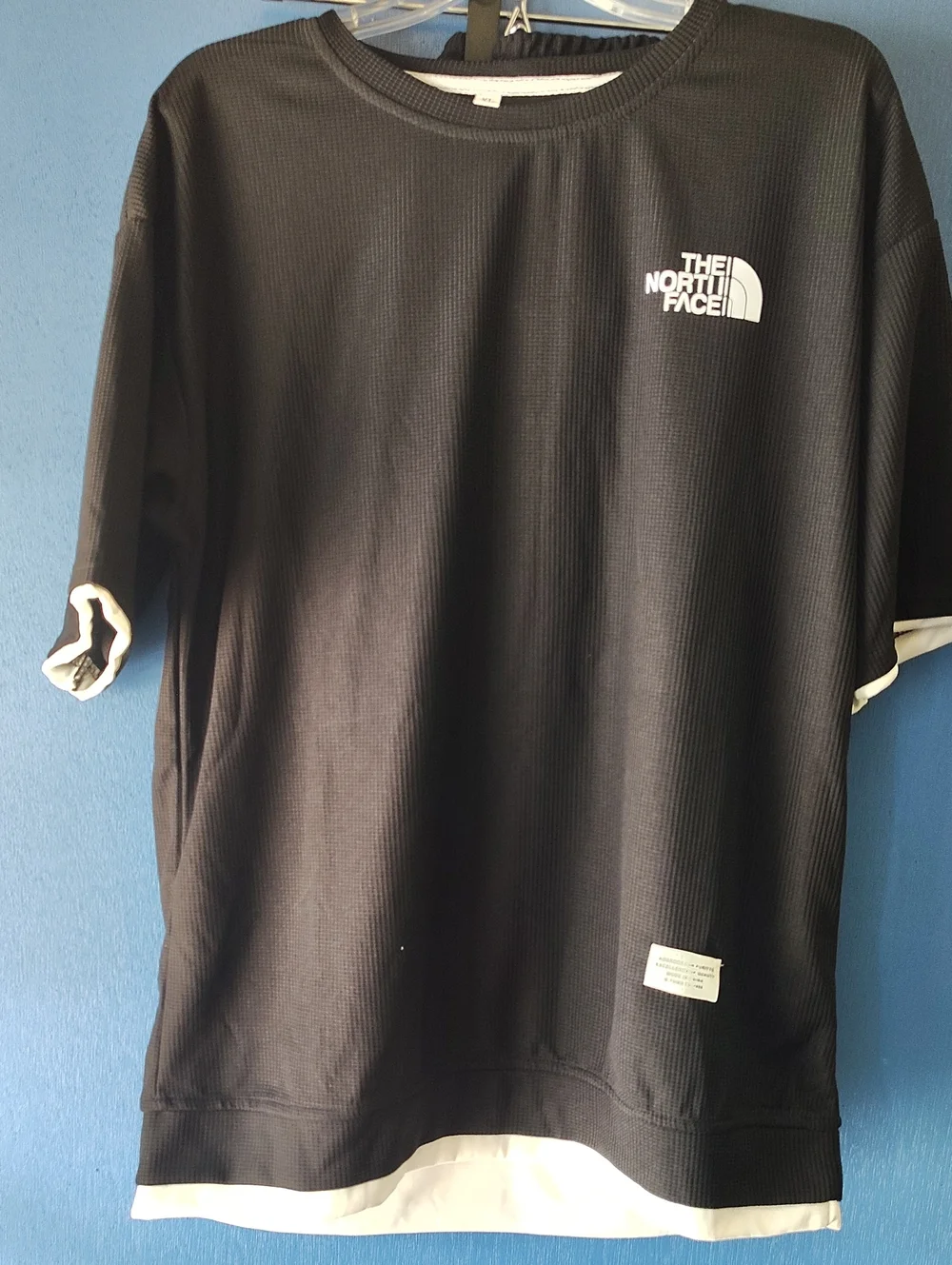 The North Face Black Tee with White Logo